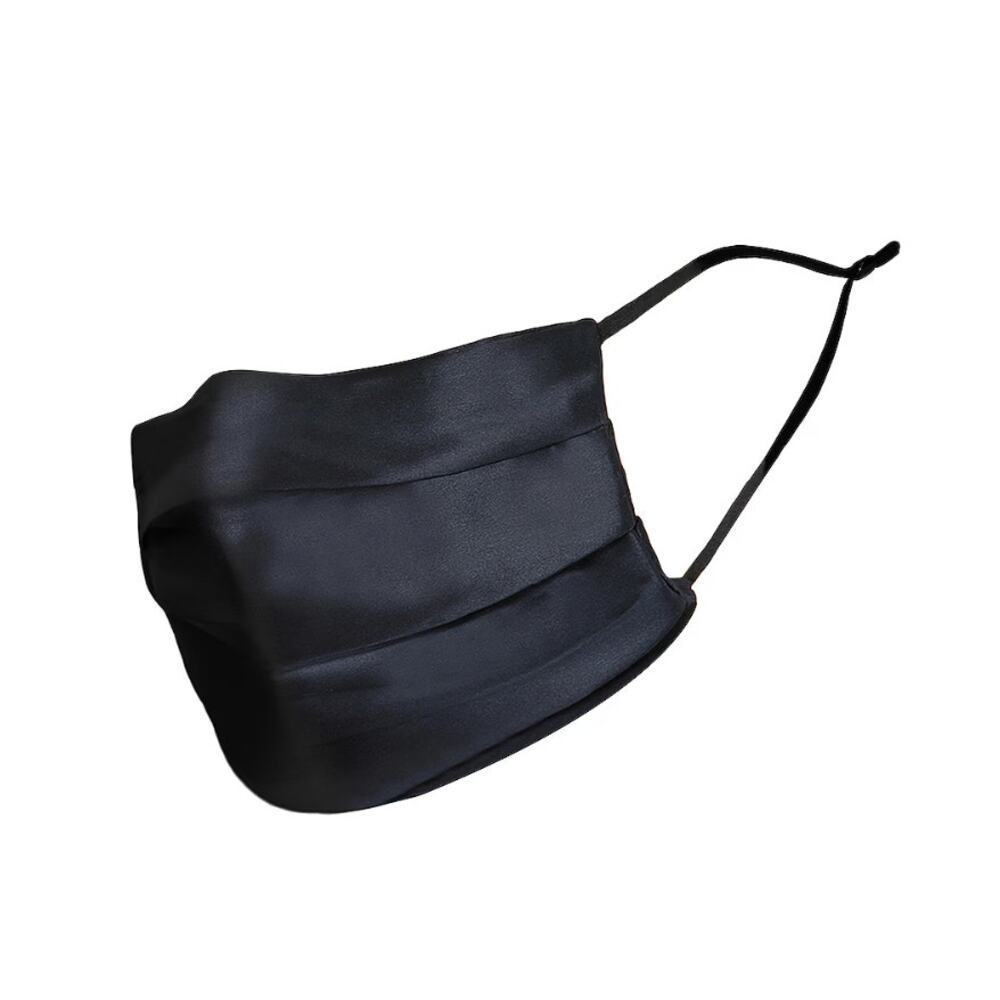 Slip Mulberry Silk Face Covering Black Reusable Double Sided Mask